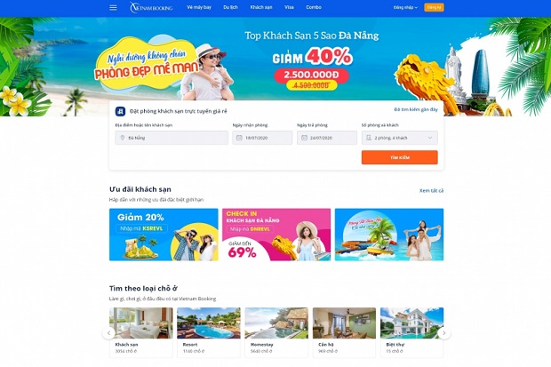 Những trang web đặt phòng khách sạn giá rẻ tại Nha Trang giao diện đẹp, dễ dùng